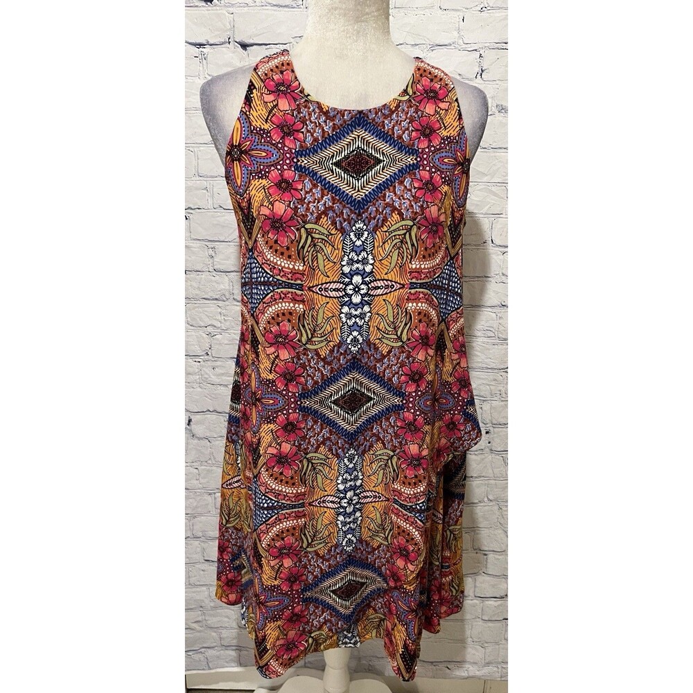 Taylor Sleeveless Sun Dress Multi-color & pattern Size Medium